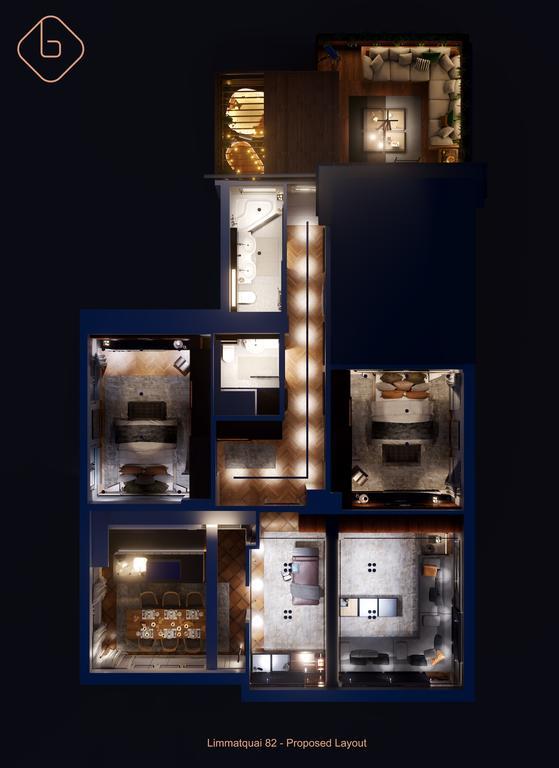 شقة زيورخ  في Le Bijou Lq82 Spectacular Limmatview Penthouse المظهر الخارجي الصورة